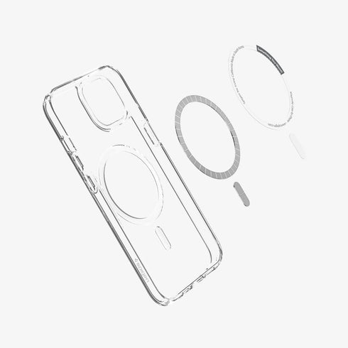 ACS03210 - iPhone 13 Pro Max Case Ultra Hybrid Mag Safe Compatible in white showing the back